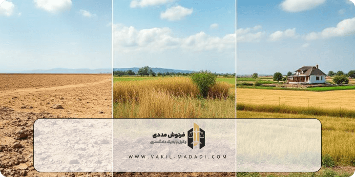 نحوه ارزش‌گذاری عرصه بر اساس نوع زمین